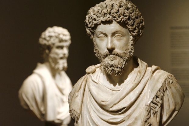 Estatua del emperador estoico Marco Aurelio