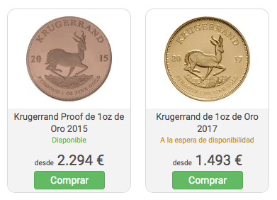 Monedas de oro "proof" frente a BU